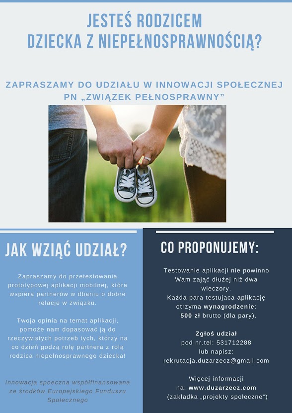 Plakat promujący projekt Związek Pełnosprawny